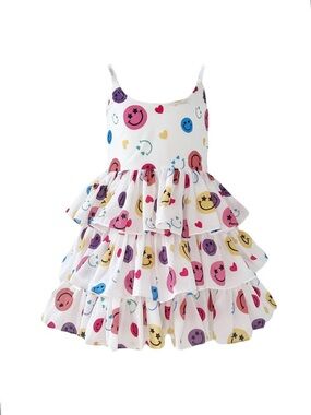 Lola + the Boys | Happy Rainbow Smiley Dress - 8